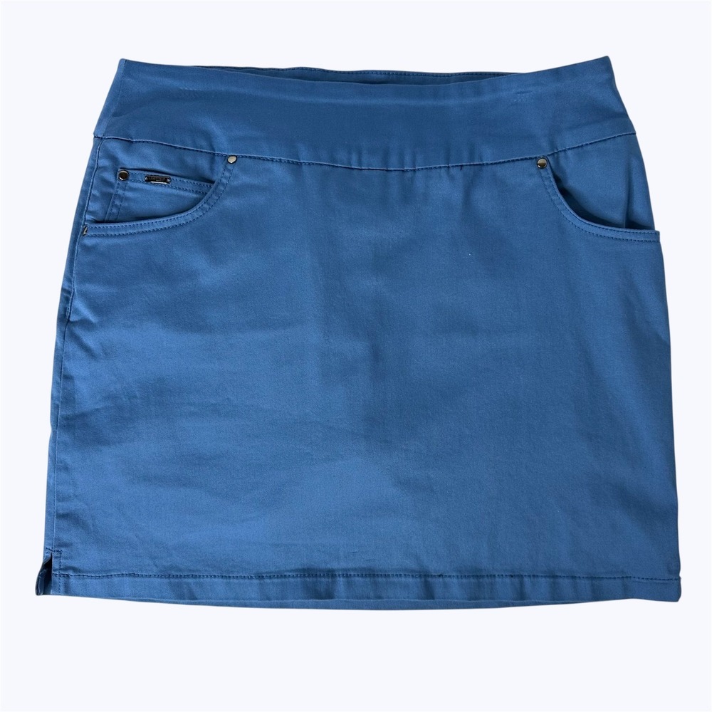 Lisette L Montreal Stretch Skort Blue Pull On Skirt Shorts Golf Resort Size 12‎